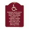 Signmission Parking with D.M.V Disabled Permit Only Violators Subject to Towing Under Ors 811.620, BU-1824-23342 A-DES-BU-1824-23342 - alternate 1